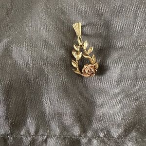 Gold leaf pendant